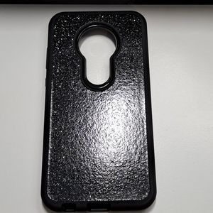case for Motorola G7 color black glitter new